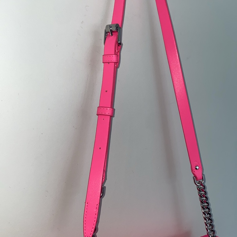 Rebecca Minkoff Edie Nylon Jumbo Flap Shoulder Bag Hot Pink - Picture 6 of 8